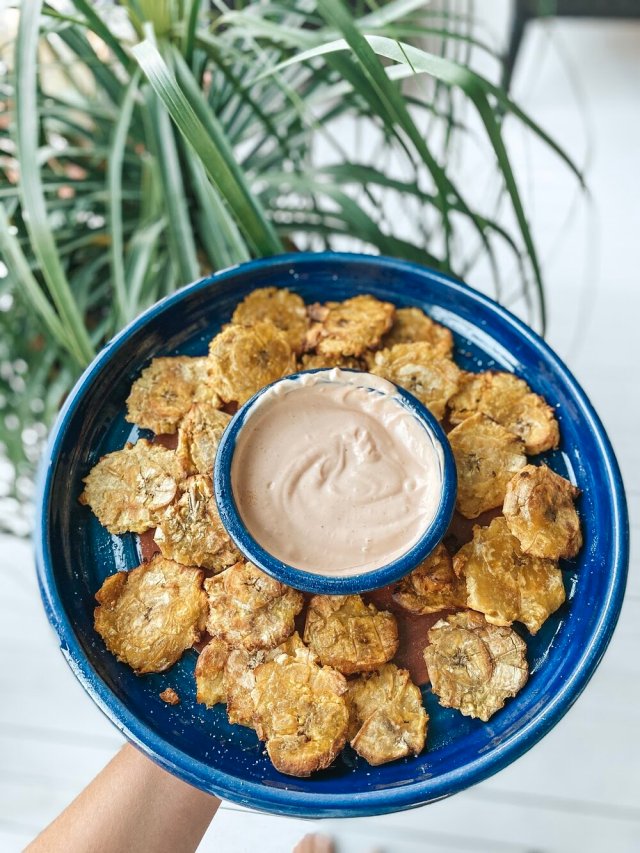 I learned about tostones while in Puerto Rico for a duration of my solo travels. My housemates and I, who are from Puerto Rico themselves, often enjoyed what are fried plantains along with spicy mayo ketchup.