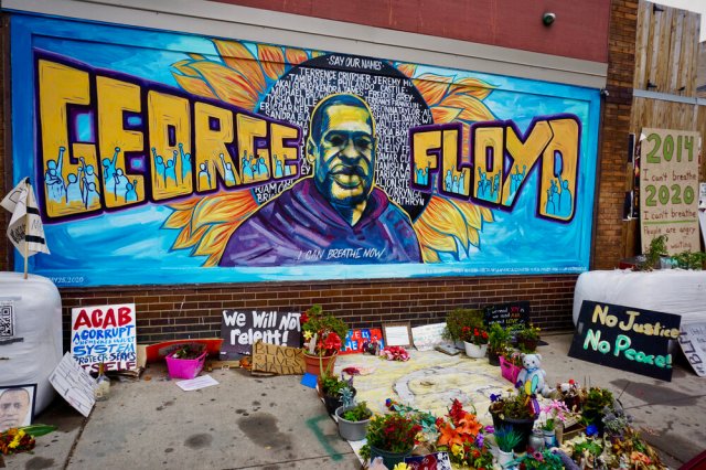 George Floyd memorial in Minneapolis, Minnesota. 📷  Jaclyn Yost