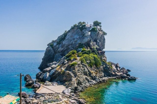 Skopelos, Greece  Source: The Crazy Tourist